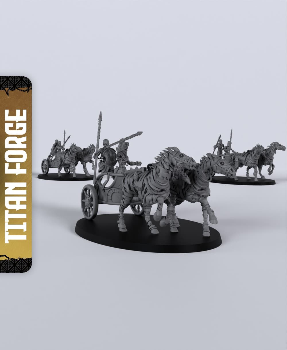 Chariots - With Free Dragon - 5e DnD Inspired for RPG and Wargamers 3d model