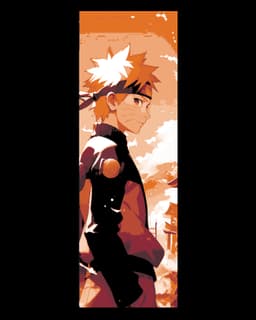 Fan Art Stylization of the Anime/Manga Naruto and its Hero - Set of bookmarks 3d model