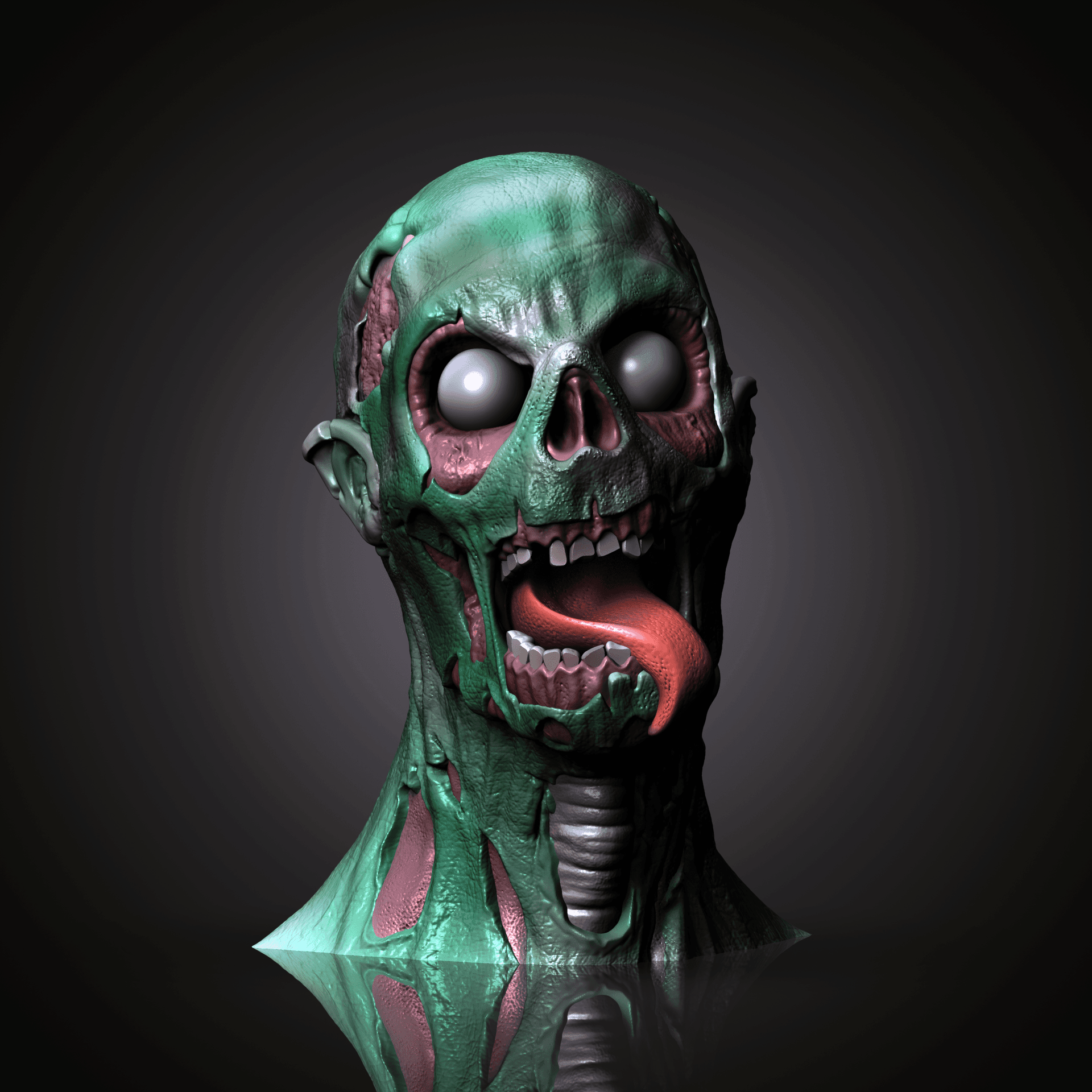Ghoul Head (Pre-Supported) 3d model