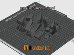Low Poly Penguin Magnet Puzzle (No supports, no AMS) 3d model