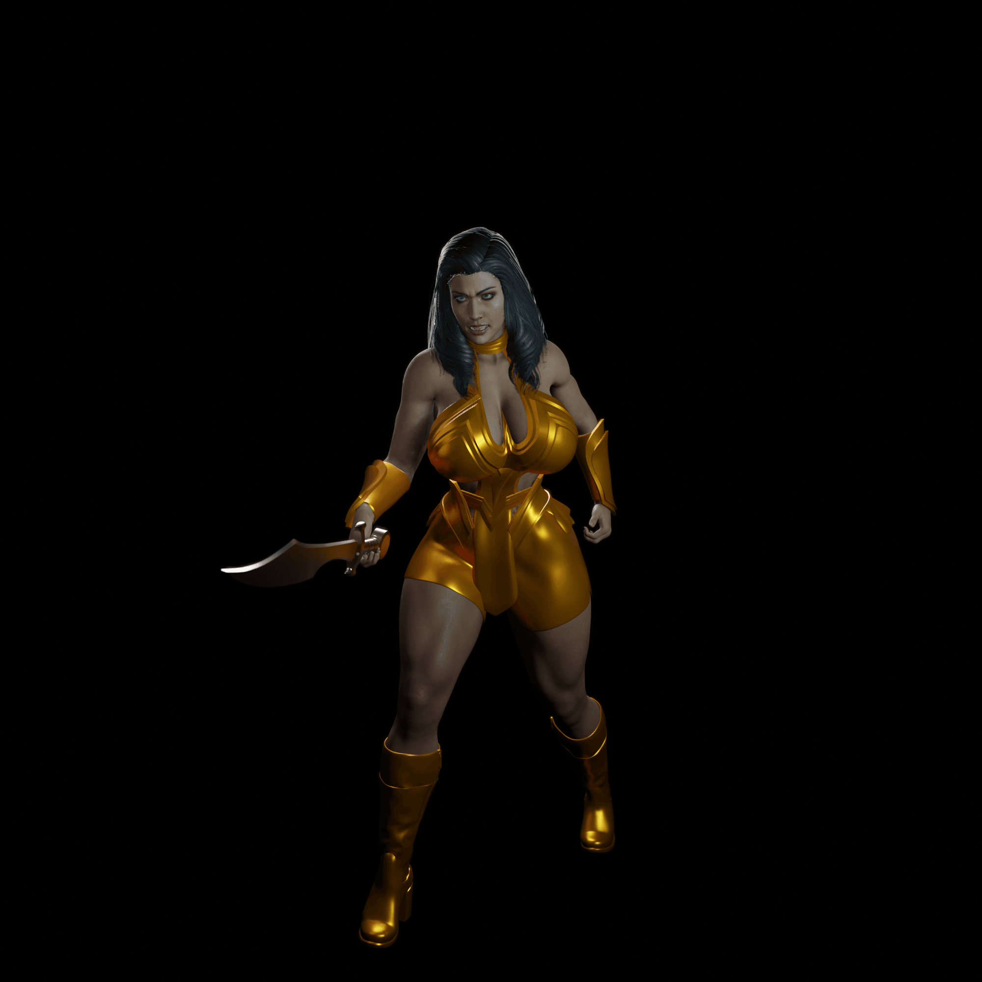 Female Roman Warrior v2.0 3d model