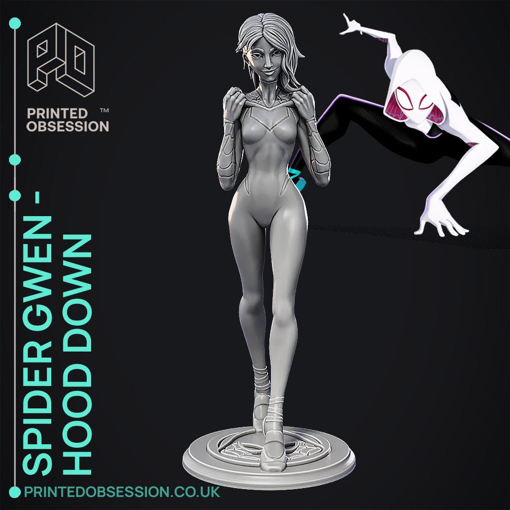 Spider Gwen - Hood Down - Spiderman - Fan Art 3d model