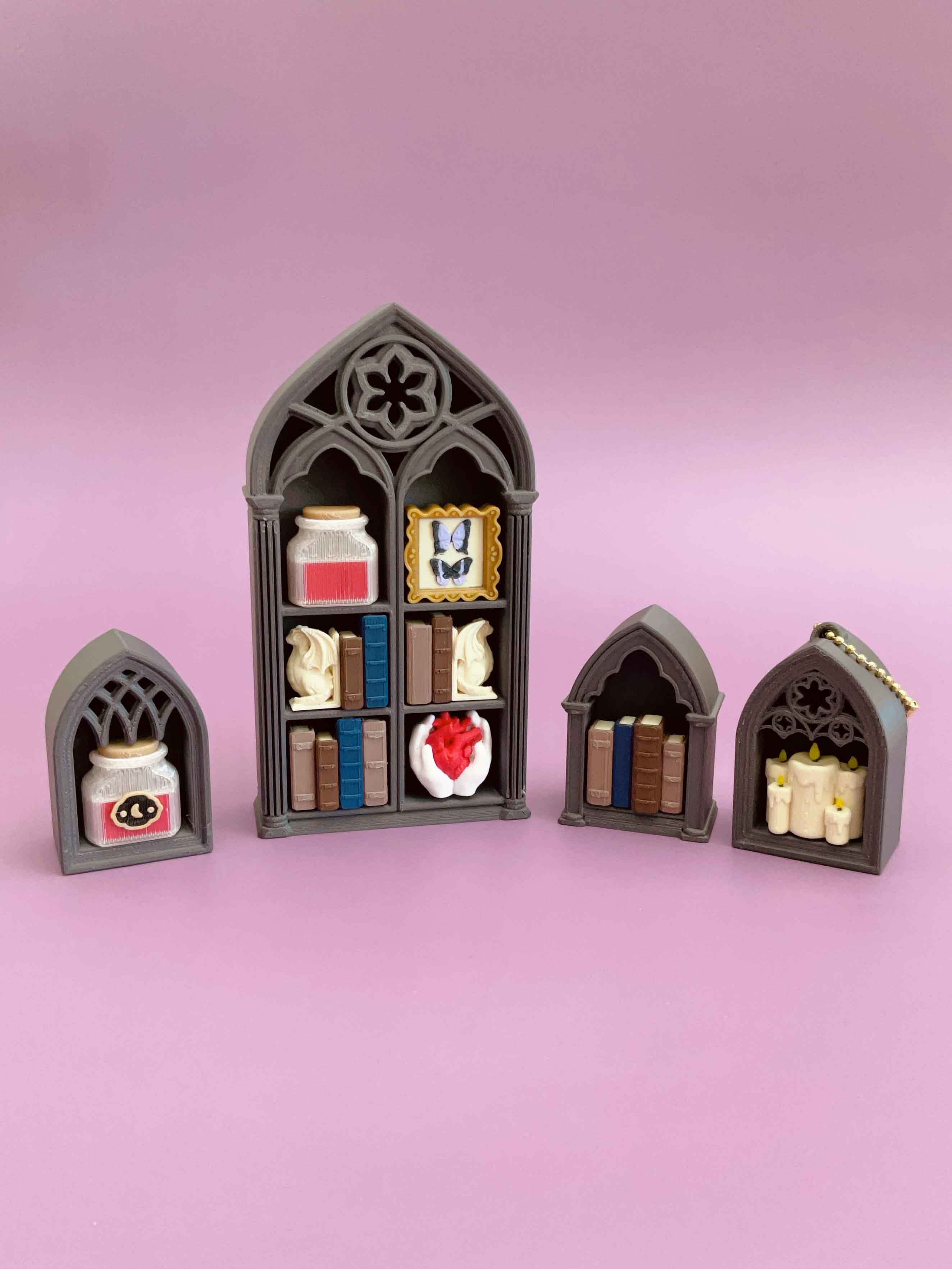 Gothic Library No.1 Multi and Single Clicker Keychain Fidget Toy Bundle 3d model