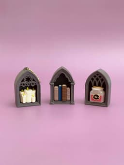 Gothic Library No.1 Multi and Single Clicker Keychain Fidget Toy Bundle 3d model