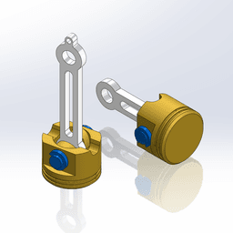 SMALL PISTON TOY - KEYCHAIN 3d model