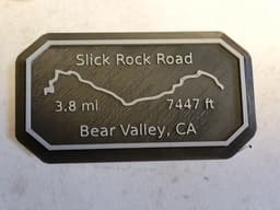 Maverick's Trail Badge Slick Rock Road Bear Valley CA 3d model