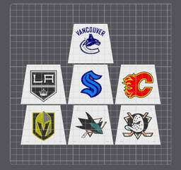 NHL Pacific Torso Inserts 3d model