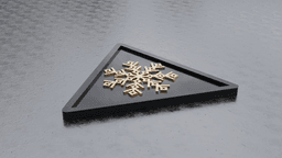 Snowflake coaster (Coaster for drinks) Bundle 3d model
