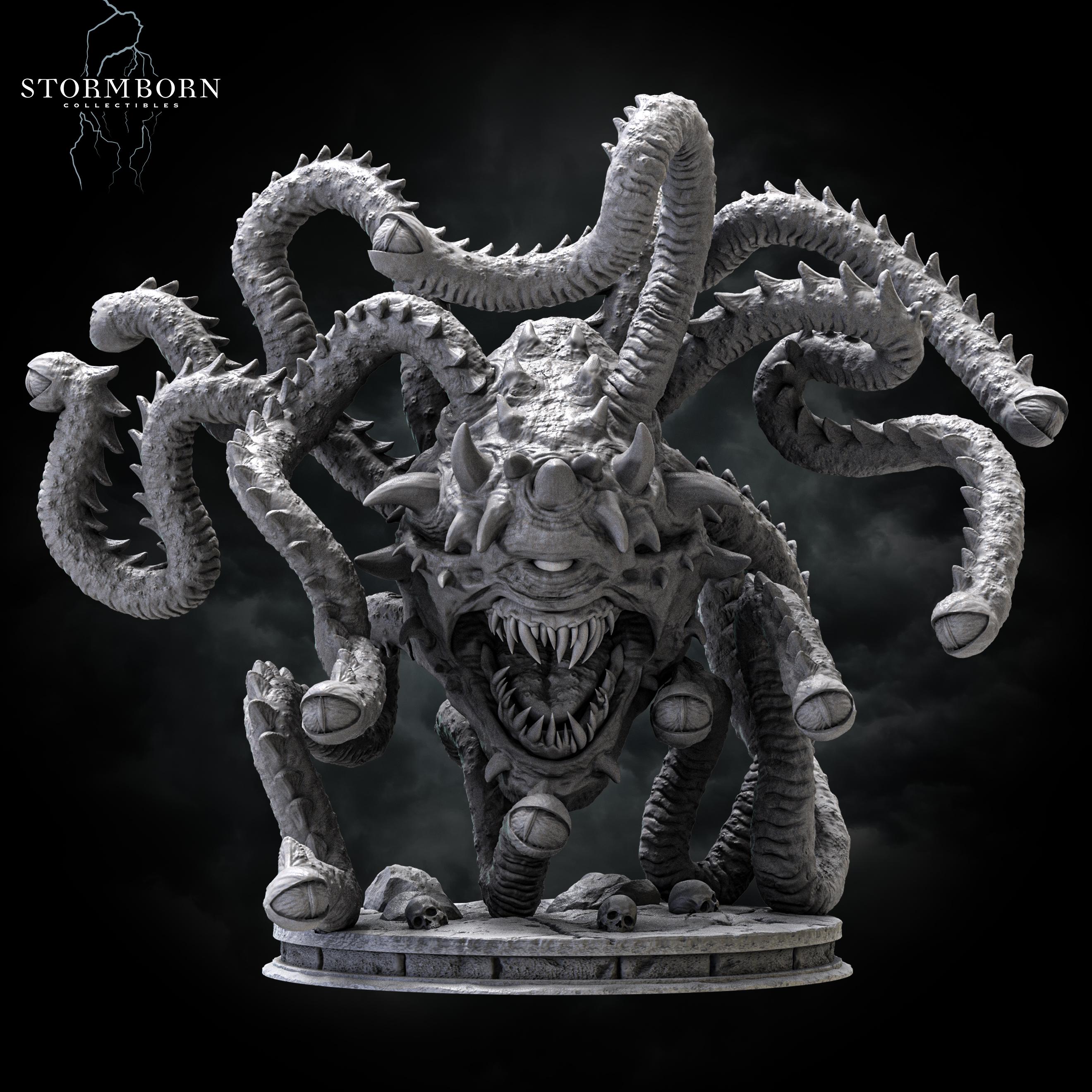(32mm) Ralakor, Lord of the Beholders 3d model