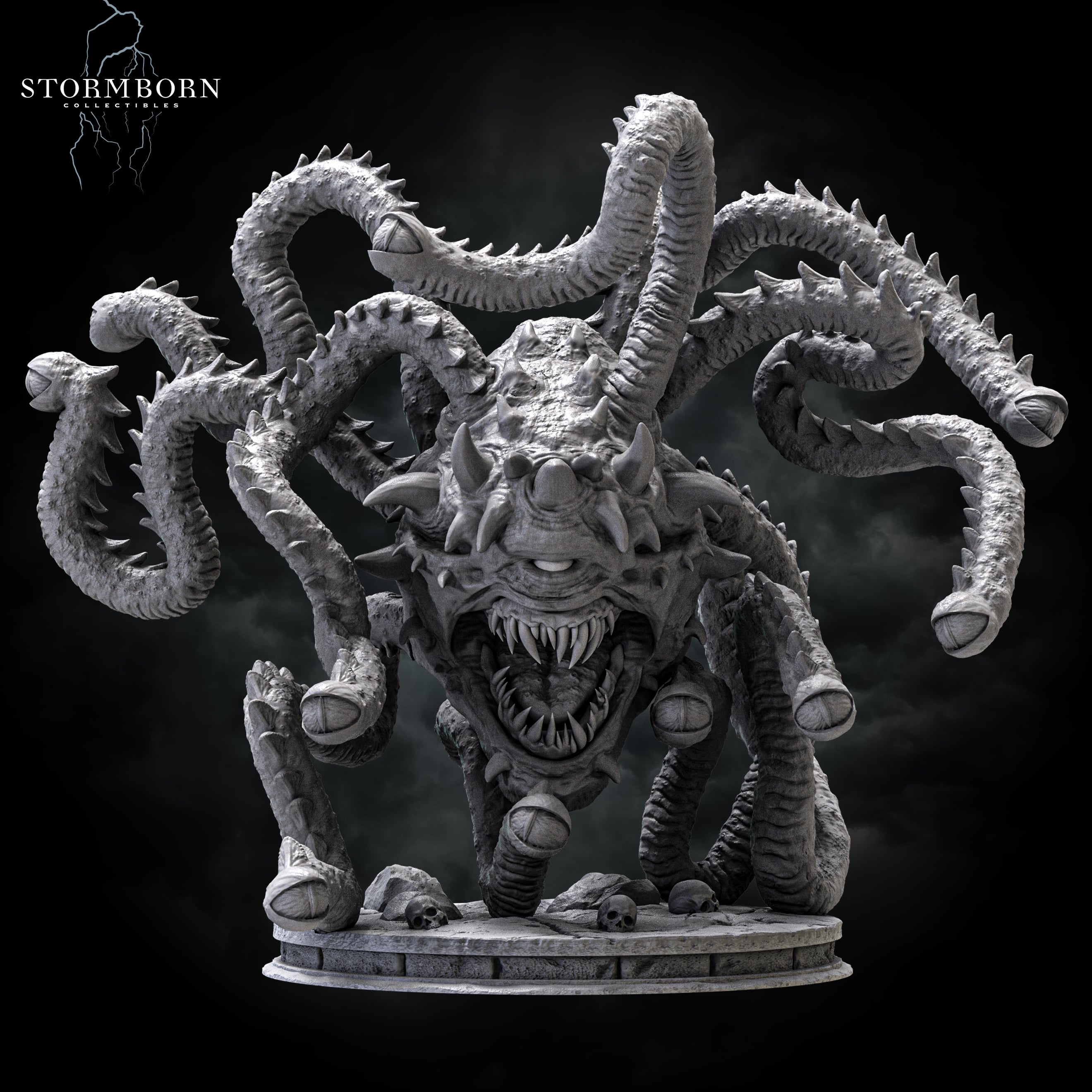 (32mm) Ralakor, Lord of the Beholders 3d model