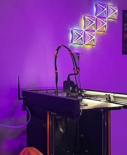 Jano-Leafs 3.0: 3D Printed Wall Mounted LED Panels (Open Pyramidal) 3d model