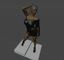 Curvy Girl in a Sweater v2 3d model