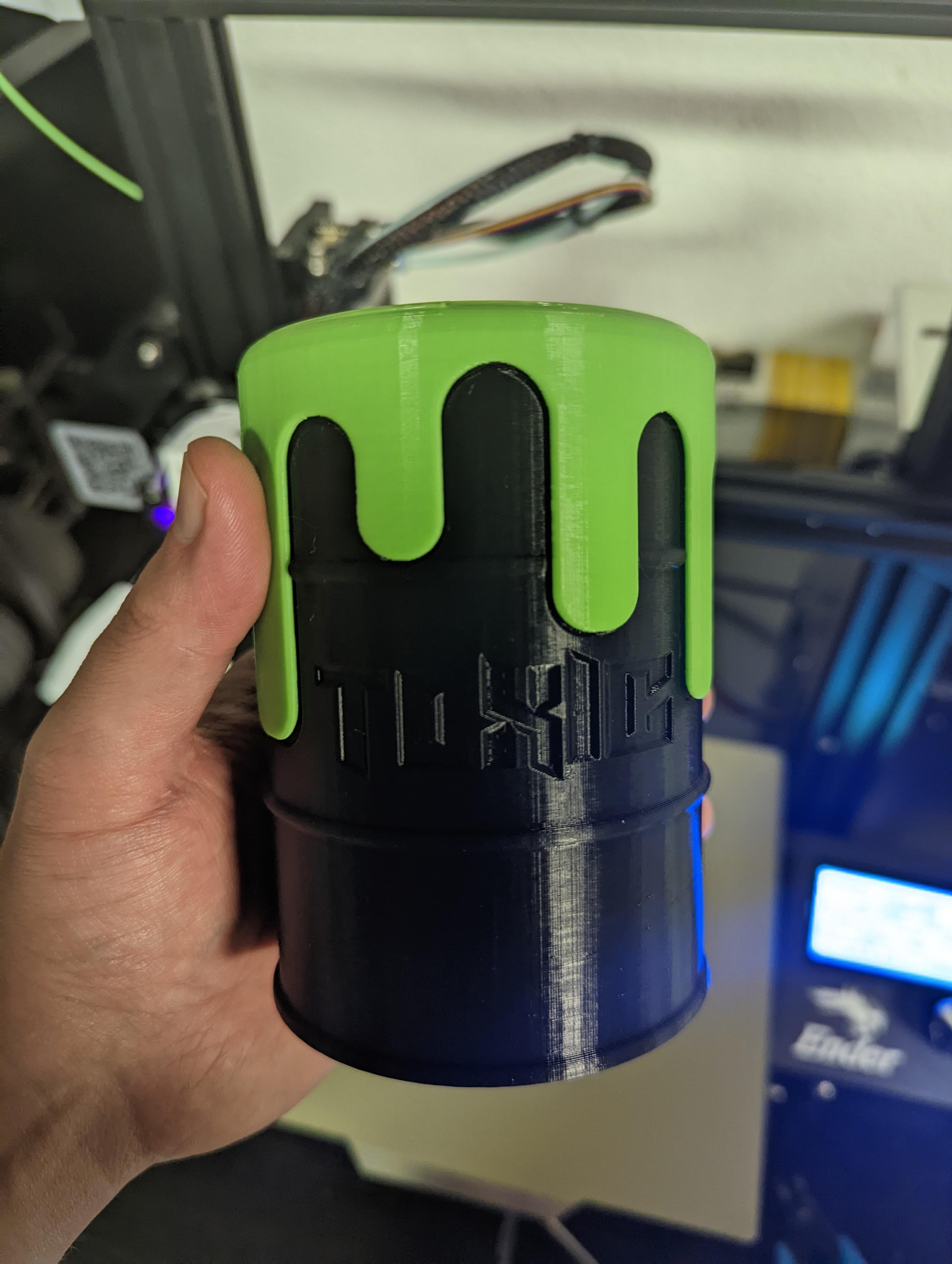 Toxic Sludge Can Cup - Came out very good. Looking forward to other sizes!  - 3d model
