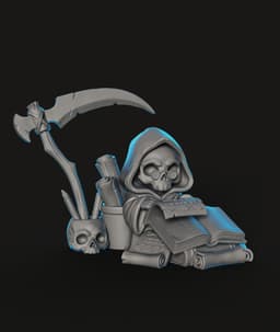 Grim Reaper Desk Set STL | Gothic Decor | Functional 3d model