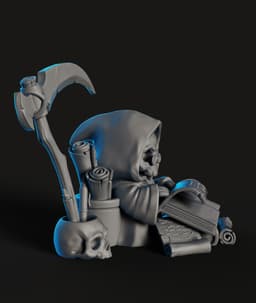 Grim Reaper Desk Set STL | Gothic Decor | Functional 3d model