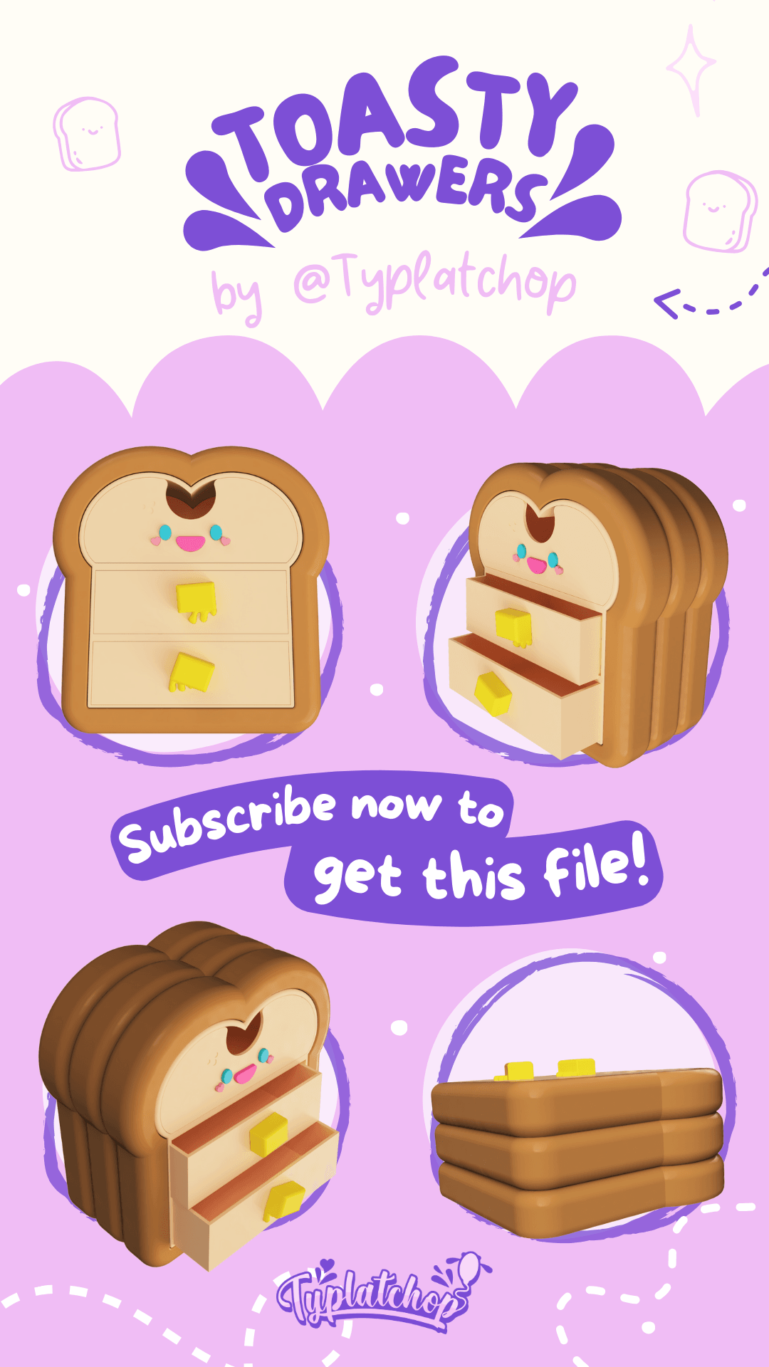 Toasty Drawer 3d model