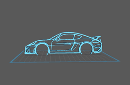Porsche - 718 GT4 RS Wall Art 3d model