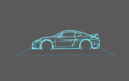 Porsche - 718 GT4 RS Wall Art 3d model