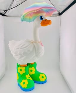 Rain Boots & Umbrella Hat Goose Gear for Porch Goose 3d model