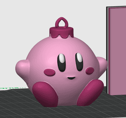 Kirby Ornament - Cute Christmas Tree Decor - No Supports 3D Print STL/3MF 3d model