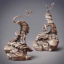 Bugfolk Fighter - Setina, Fidelium Warrior and Mordax, Colossal Centipede (Pre-supported) 3d model