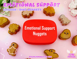 Dino Nuggie Clickers + Emotional Support Box 3d model