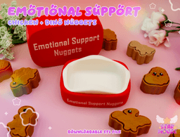 Dino Nuggie Clickers + Emotional Support Box 3d model
