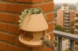 Wall Corner Bird Feeder , Wall Mounted Bird Feeder , Outdoor Garden Decor , 3d model