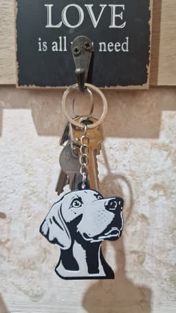 Braco de weimar keychain 3d model