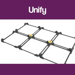 Gridfinity Skeletonised Base with screwholes 3d model
