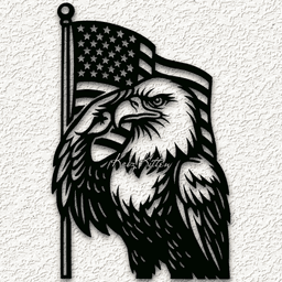 AMERICAN EAGLE FLAG 4 WALL ART HOME DECOR 3d model
