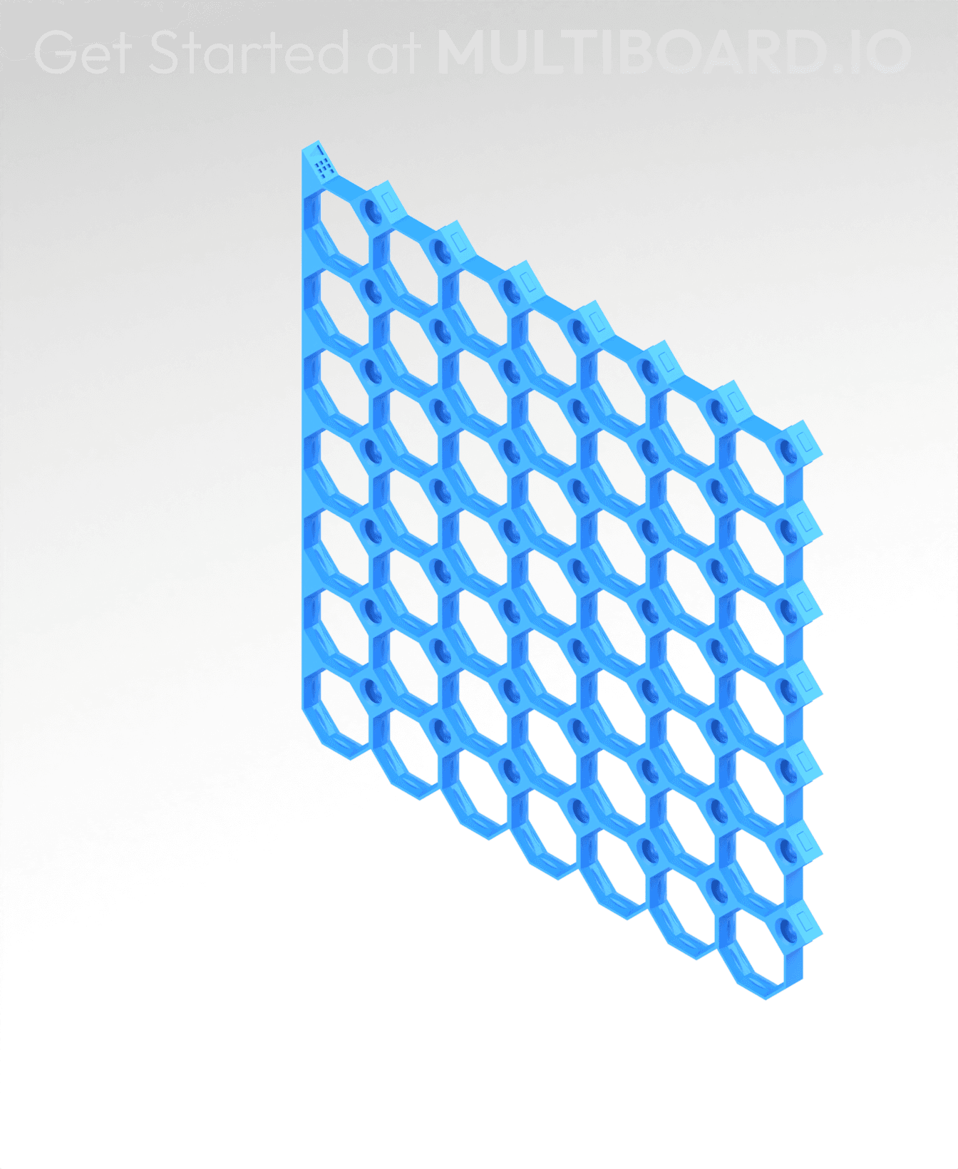 7x7 MU - Left Grid Interfitted - MultiBoard Octagon Plate 3d model