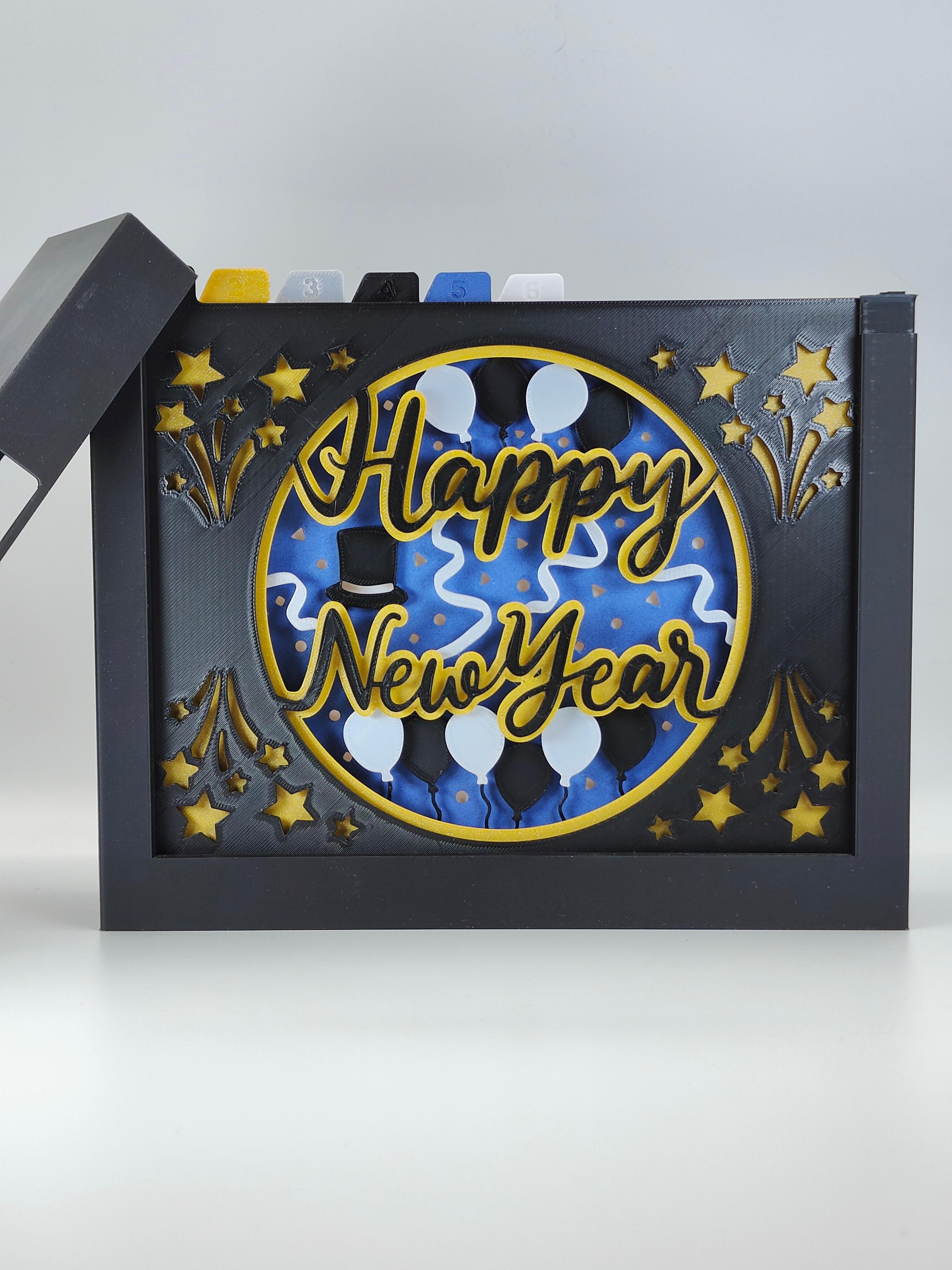 Happy New Year Shadow Box 2023 🎇🥂 3d model