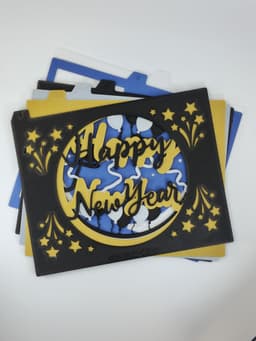 Happy New Year Shadow Box 2023 🎇🥂 3d model