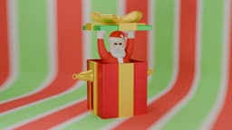 Pop-Up Santa Box 3d model