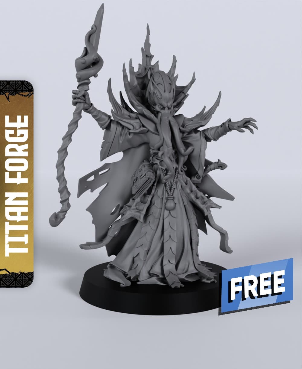 F Mindflayer Supreme - With Free Dragon - 5e DnD Inspired for RPG and Wargamers 3d model