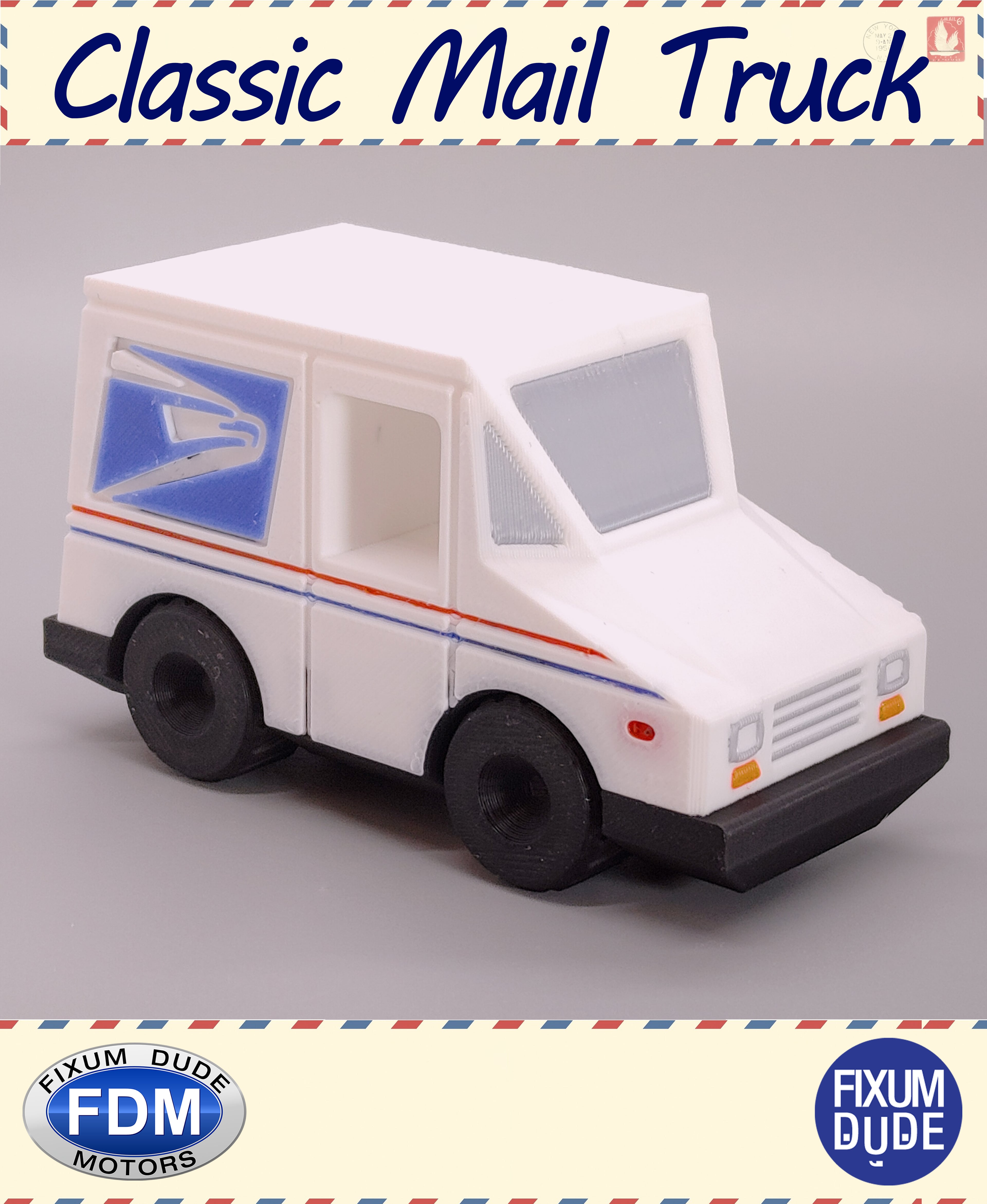 Fixum Dude Motors PIP Classic Mail Truck 3d model