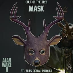 CULT OF THE TREE DEER MASK ALAN WAKE 2 3d model