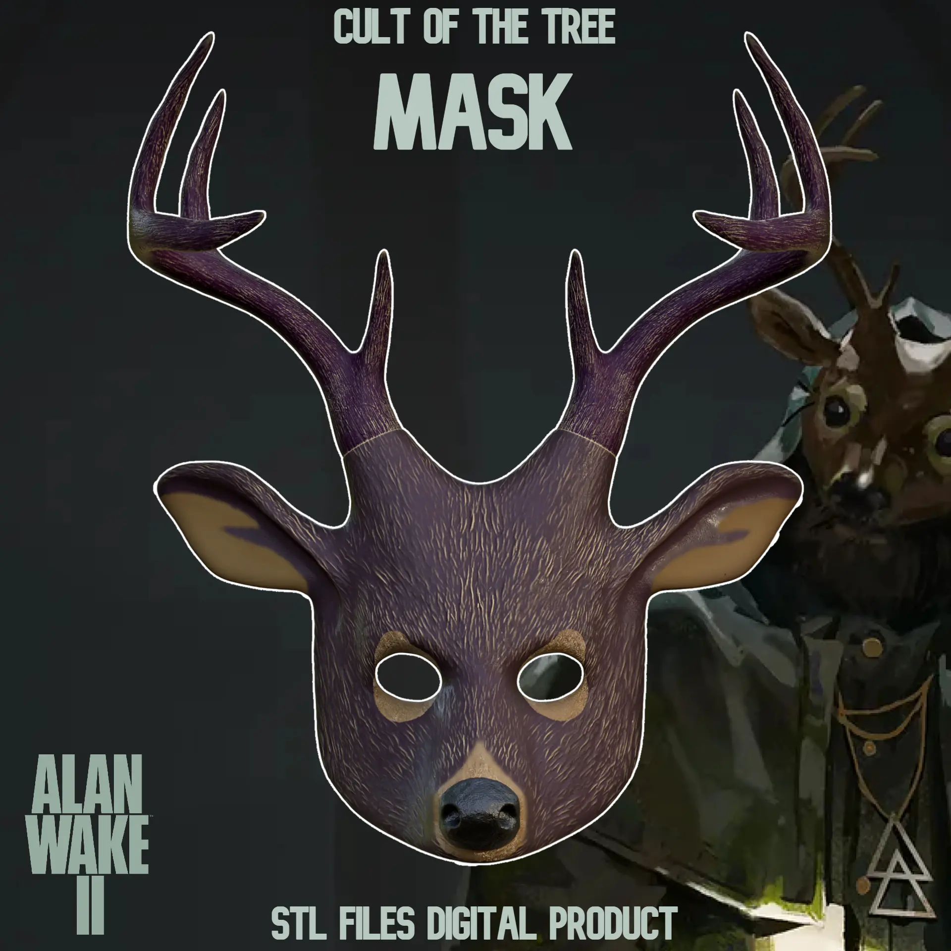 CULT OF THE TREE DEER MASK ALAN WAKE 2 3d model
