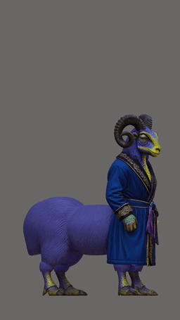 The Indigo Arch-Capra - The Sovereign Wild #4 3d model