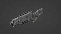 Sci-Fi Blaster Rifle v2 3d model
