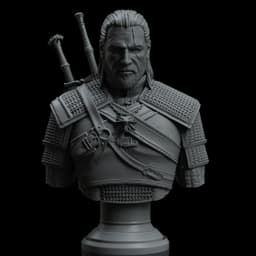 Geralt Of Rivia Bust - The Witcher (Pre-Supported) 3d model