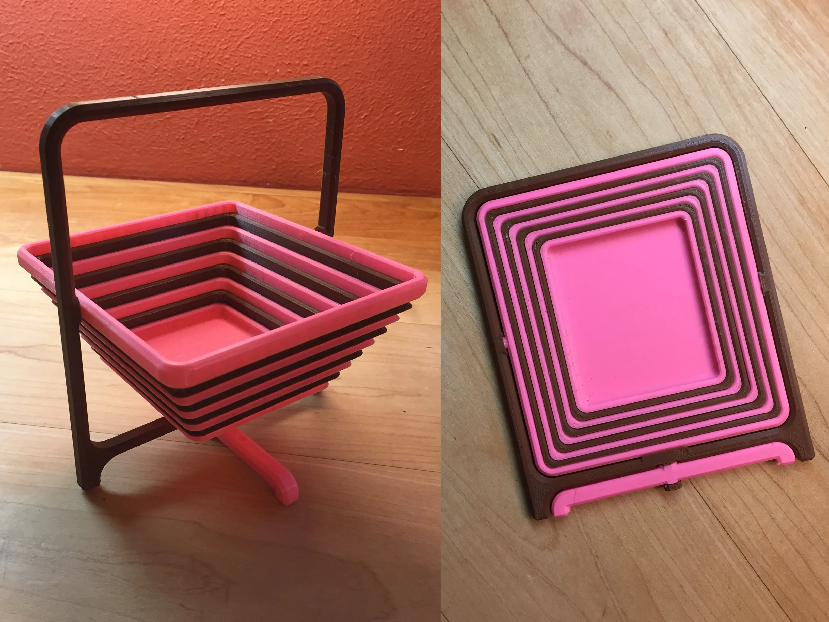 Multi-Color Collapsible Basket 3d model