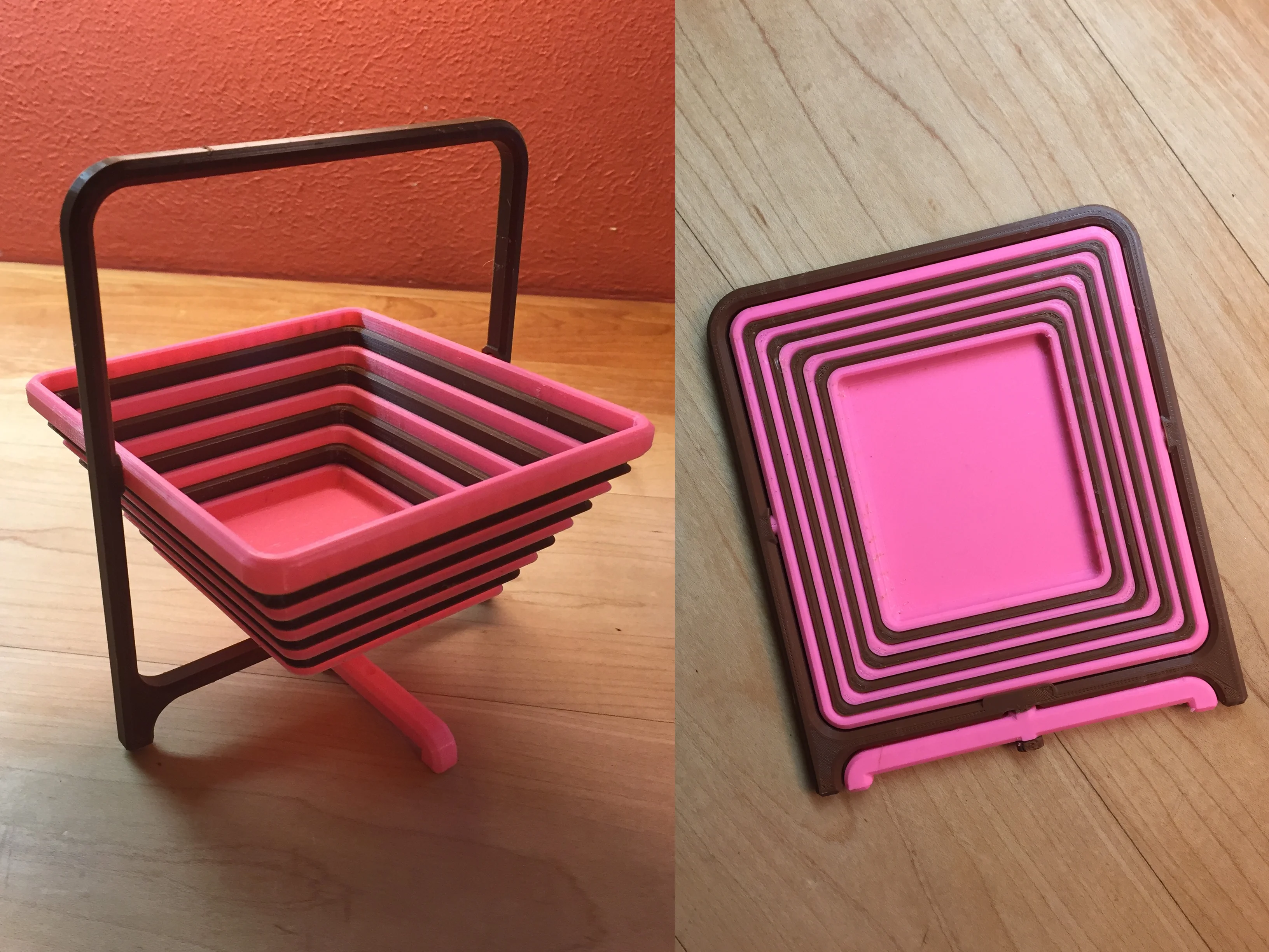 Multi-Color Collapsible Basket 3d model