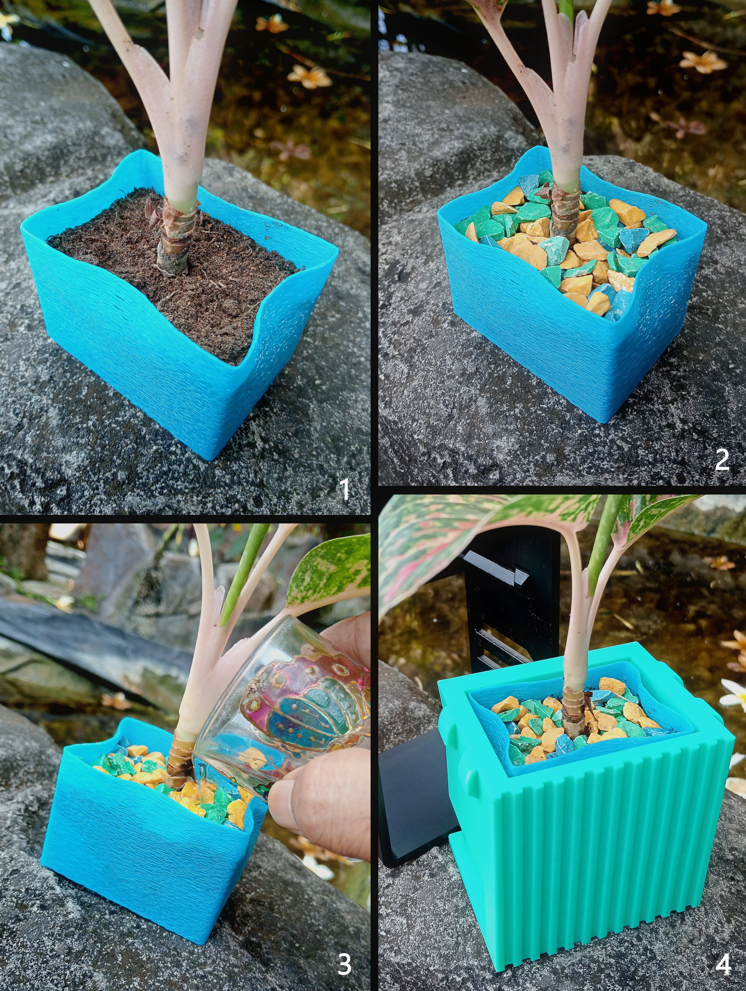 Wall Mounted Planter With Hidden Space Behind 3d model