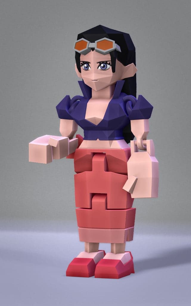 Low Poly Flexi Nico Robin 3d model