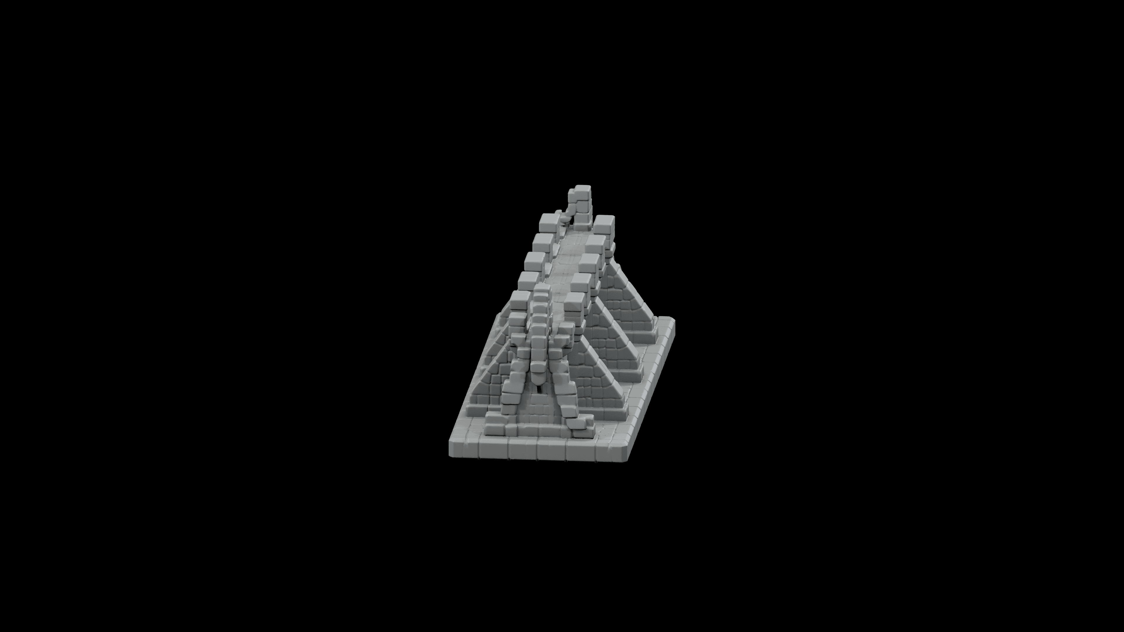 Modular Castle Wall Straight STL - Printable D&D Tabletop Terrain 3d model