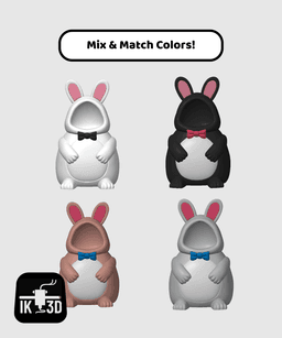 Mr Nice Guy Easter Bunny / No Supports 3d model