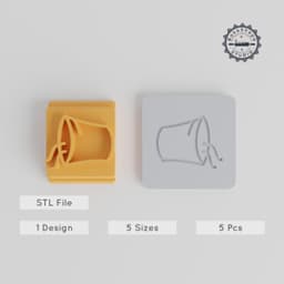 Aquarius Zodiac Stamp Tile Set, 5 Sizes, Astrology & Horoscope Design for Clay, Cookies, Fondant PRODUCT_2531 3d model