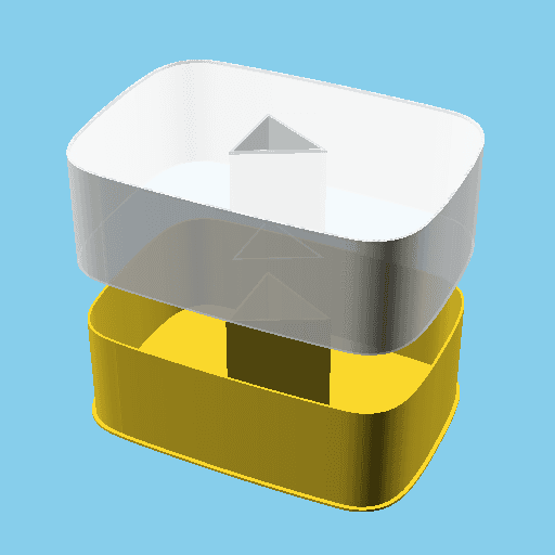 YouTube Logo, nestable box (v1) 3d model